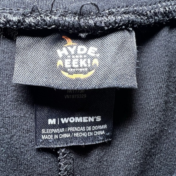 HYDE AND EEK Medium Women's Black Sleep Pants Skeleton Bones Pj Pants Halloween - Picture 4 of 5